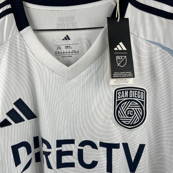 Adidas San Diego FC H. Lozano #11 Jersey 2024/25 White 2XL Slim Fit NWT MLS - Picture 8 of 8